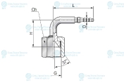 Фитинг RD2 7/16-20 UNF (90°)