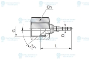 Фитинг RD4 3/8-24 UNF (0°)