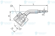 Фитинг DKR RD3 M16x1.5 (45°)